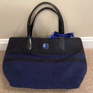 Dark blue and black coach purse